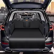 Alfheim Car Boot Liner Protector for Dog, Nonslip Waterproof Anti-Wrinkle Pet Cargo Cover, Anti-Scratch Tear-Resistan Washable Trunk Cover Mat Travel, Universal for Small Truck SUV, Black