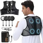 [NAFUJAT] Peltier Vest [Max -21℃] Cooling Vest, Peltier Element, 20000mAh Battery Included, Type-c Power Supply, 3 level Temp Adjustment, Quick Cooling, Quiet, One Size (M-XL Compatible)