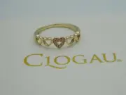 Welsh Clogau 9ct Yellow & Rose Gold Affinity Heart Topaz Ring size P