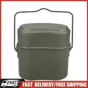 3 In 1 Army Mess Kit Heat Resistant Handle Military Lunch Box for Camping Hiking