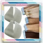 CLEARANCE Tape in Indian Remy Human Hair Extensions Skin Weft THICK 150G Celadon
