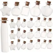 48Pcs small glass bottle Small Cork Wishing Bottles Clear Glass Bottles for DIY