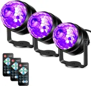UV Black Lights for Glow Party, 6W LED Disco Ball Strobe Lights for Dark Party S