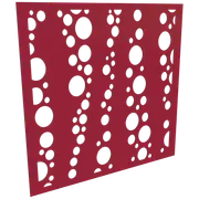 ProtectorAl 300 - 1200 x 300 - 1200mm Dark Red / Gloss White Bubbles Unframed Composite Deco Panel