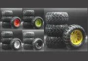 1/10 Rc Monster Truck Wheels & Tires Set for Kyosho Losi Hpi Thunder Tiger