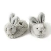 Jiggle & Giggle Some Bunny Loves You Grey Booties Warm Soft Slippers Pair 0y+