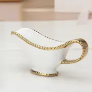 Ceramic Gravy Boat Tool Dish Salad Dressing Server for Beefsteak Party Broth