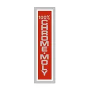 Thruster - SEATPOLE RED decal on CHROME - old school bmx