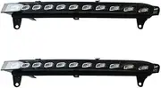 1 Pair Daylight Car DRL Daytime Running Lights Car Accessories Black Turn Signal Lights for Q7 2005 2006 2007 2008 2009 Mirror Indicator Light