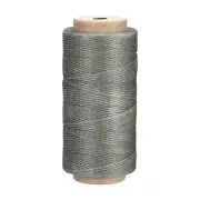 Leather Sewing Thread 186 Yards 210D/1mm Polyester Waxed Cord, Middle Grey
