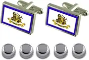 [Select Gifts] Shirt Dress Studs Newark City USA Flag Cufflinks