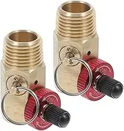 GANAZONO 2pcs Brass Air Tank Manifold Tool with Fill Port Safety Valve and Relief Bypass Hose Valve for Compressed Air Accessory