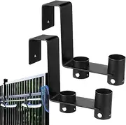 LeoLeoii 4PCS Pool Towel Hooks, Adjustable Metal Hose Hanger, Spa Replacement Parts for Beach Swimming Sports Garden Patio Deck Wall Clothes Towels