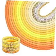 14 Strands Yellow Clay Beads Bracelet Making Kit, 5500 Flat Polymer yellow