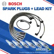 Bosch 6 Spark Plugs+Lead Kit for Ford Maverick DA KY60 WGY60 4.2L I6 125KW 88-93 (for: Ford)