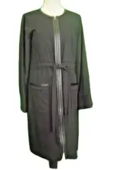 ELIE TAHARI Black Rayon NEW Front Zip Lined Dress 10