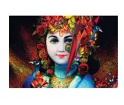 @ Indian Traditional Krishna Poster Coated Self Adhesive Waterproof For Home R10