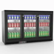 Thermaster Three Sliding Door Bar Cooler - Commercial Bar Fridges (SC316SD)