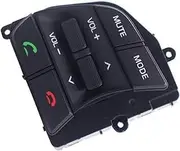 Pexorin Car Cruise Control Button, for Hyundai, for Sonata, for LF 2016 2017 2018 2019 Car Steering Wheel Control Multifunctional Volume Cruise Control Switch Button Car Steering Wheel Switch Kit(BLAC