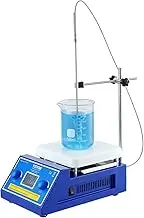VEVOR Magnetic Stirrer Hot Plate, Max 572°F/300°C, 0-2000 RPM Hot Plate with Magnetic Stirrer, 5000mL Hot Plate Stirrer with LED Screen, Support Stand and Stir Bars Included, 500W Heating Power