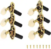 Yomiyuyr Guitar Tuning Pegs, Classical Locking Tuners, stable tuning knob set, metal shaft core, for acoustic or classical guitar string control