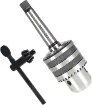 1/32-5/8 Drill Chuck with MT2-JT3 Shank & Key, Heavy Duty, Steel, Precision Grin