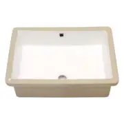 Sarlai Undermount Bathroom Sinks 22" Rectangle Handmade Rust Resistant White