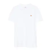 [Maison Kitsuné] Maison Kitsuné Fox-embroidered Polo Shirt L WHITE