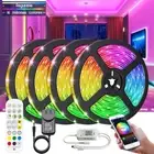 RGB LED Strip Lights IP65 Waterproof 5050 5M 10M 20M IR/APP Controller Bluetooth