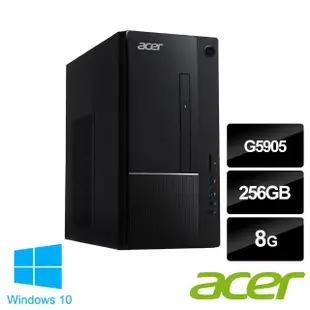 【Acer 宏碁】Aspire TC-875 G5905 雙核心電腦主機(G5905/8G/256G SSD/Win10)