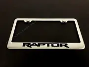 1x RaptorLOGO STAINLESS STEEL LICENSE PLATE FRAME + Screw Caps