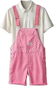 [GINZOUS] Men's Y2K Fancy Color Bib Overalls Shorts