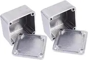 HEATSHAKING 2pcs Aluminum Guitar Pedal Enclosure Box Unpainted Diecast Case for Guitar Effects Sturdy and Design Compatible Pedal Projects