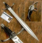 IMPACT CUTLERY RARE CUSTOM D2 MASSIVE 29" DAGGER SWORD KNIFE DAMASCUS GUARD