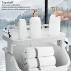 (2 Layers)Rolling Laundry Hamper PP ABS Laundry Shelf Clothes Storage Basket XG