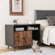 CostwayCat Litter Box Enclosure with Scratching Pad