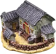 HOOTNEE DIY Micro Landscape Resin Miniature Thatched House Fairy Garden Cottage Artistic Ornament