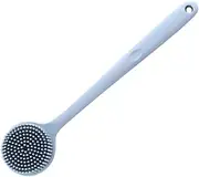 PAMINGONO Men's Body Scrubber Silicone Back Scrubber for Shower Long Handle Bath Tool