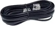 7 Feet RJ11 6P6C Modular Telephone Extension Cable Phone Cord Line Wire Black