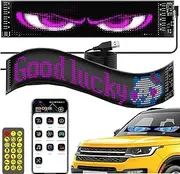 LED Eyes for Truck and Car, Colorful Eye Lamp Soft Screen for Car Windows, Large Programmable Flexible LED Screen, DIY Dynamic Smart Lamp for Car and Truck Windows 16 * 96（120 * 590mm）