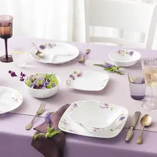 【美國康寧】CORELLE 紫霧花彩5件式餐具組 (8吋平盤*2+10吋平盤+500ml碗*2)-E02