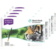Derwent Academy Artist Sketch Book Landscape A4 20 Sheets 5 Pack