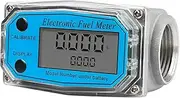 Electronic Turbines Flows Meter High Accuracy Measuring Flowmeter Gauge LCD PCB Flows Indicator Sensor Counter, 1inch