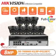 Hikvision 8CH AcuSense Security Camera System Full Color 4K Camera Kit w/ Audio