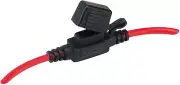 Narva In-Line Mini Blade Fuse Holder, Black/Red