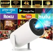 4K Mini Projector 10000 Lumen LED 1080P WiFi Bluetooth UHD Portable Home Theater