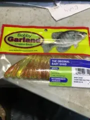 Bobby Garland Original Baby Shad Chartreuse/Red Glitter Bait New 18 Pack