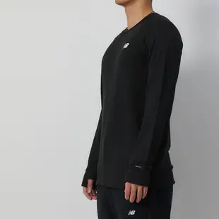 New Balance 男款 黑色 休閒 運動 反光 排汗 上衣 長袖 MT33284BK