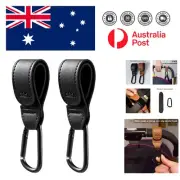 Elegant Leather Strap Baby Stroller Hooks - Universal Fit for All Strollers