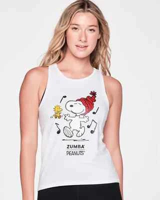 Zumba X Peanuts Fitted High Neck Tank - Wear It Out White ~ XS S M L XL XXL